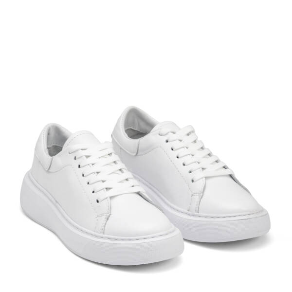 Beyaz Hakiki Deri Kadın Sneaker - K26I1AY68467-A26 - 2