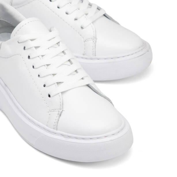 Beyaz Hakiki Deri Kadın Sneaker - K26I1AY68467-A26 - Tergan
