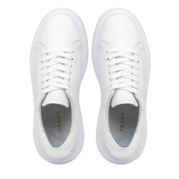 Beyaz Hakiki Deri Kadın Sneaker - K26I1AY68467-A26 - Tergan