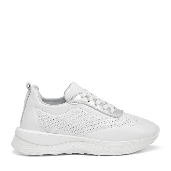 Beyaz Hakiki Deri Kadın Sneaker - K26I1AY68472-A26 - 1