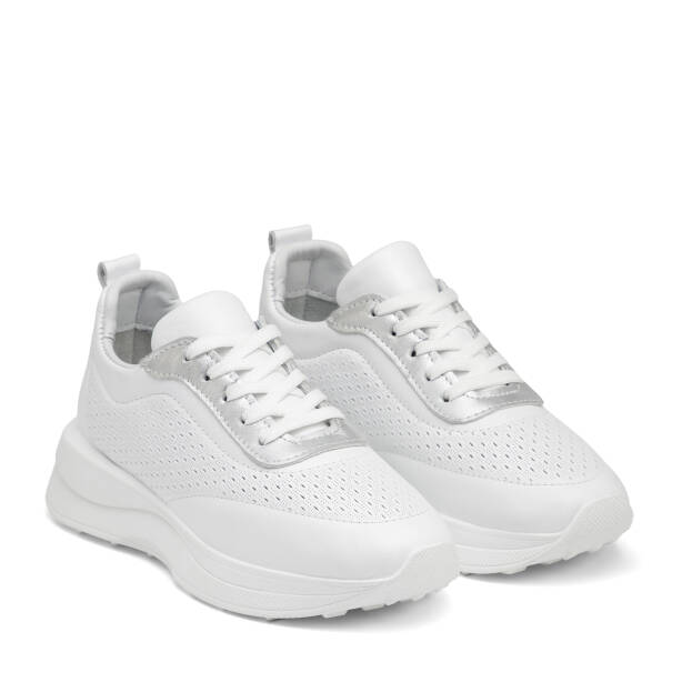 Beyaz Hakiki Deri Kadın Sneaker - K26I1AY68472-A26 - 2