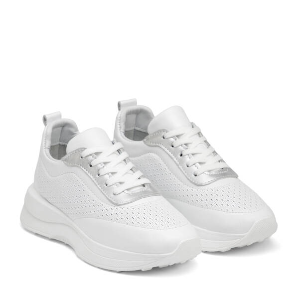 Beyaz Hakiki Deri Kadın Sneaker - K26I1AY68472-A26 - 2