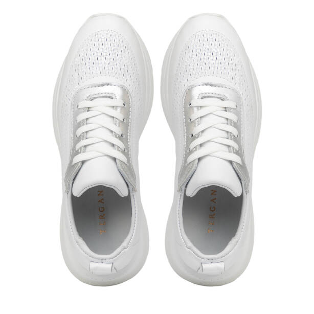 Beyaz Hakiki Deri Kadın Sneaker - K26I1AY68472-A26 - 5