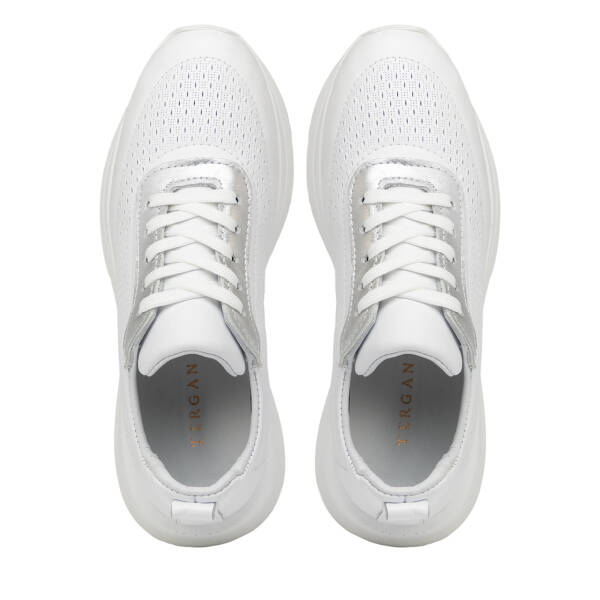 Beyaz Hakiki Deri Kadın Sneaker - K26I1AY68472-A26 - 5