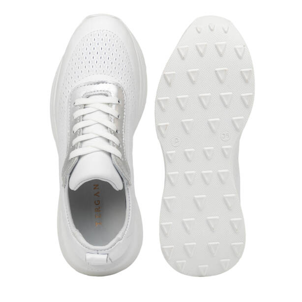 Beyaz Hakiki Deri Kadın Sneaker - K26I1AY68472-A26 - 6