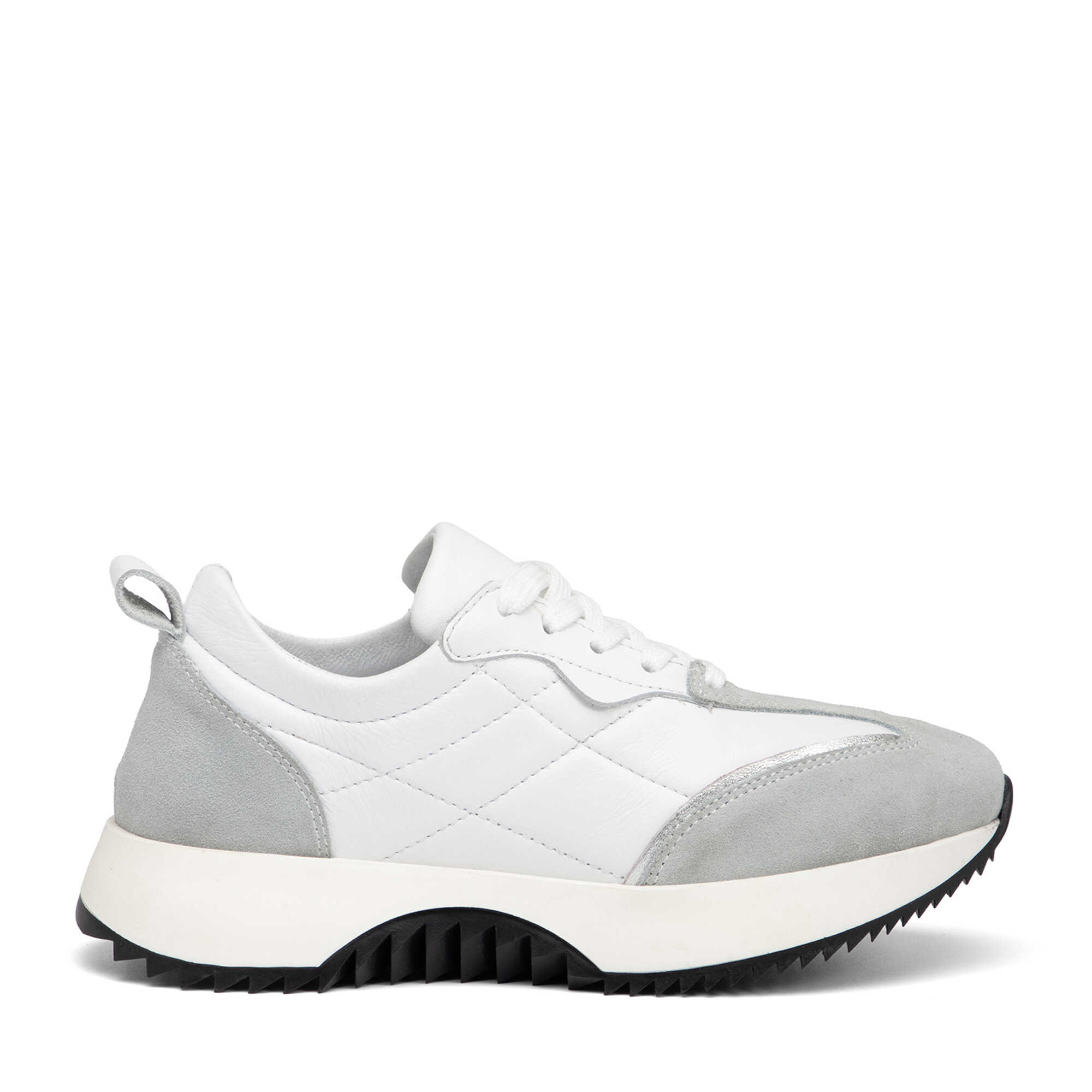Beyaz Hakiki Deri Kadın Sneaker - K26I1AY68473-A26