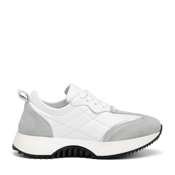 Beyaz Hakiki Deri Kadın Sneaker - K26I1AY68473-A26 - 1