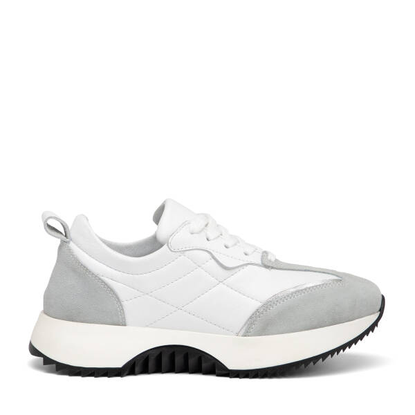 Beyaz Hakiki Deri Kadın Sneaker - K26I1AY68473-A26 - 1