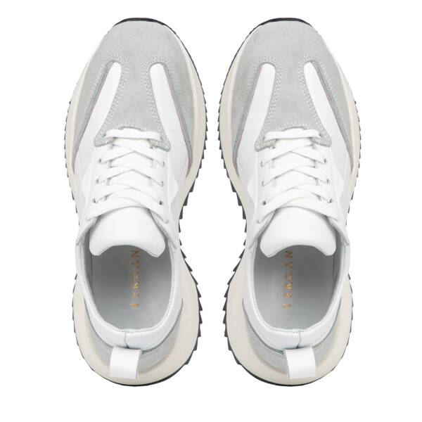 Beyaz Hakiki Deri Kadın Sneaker - K26I1AY68473-A26 - 5