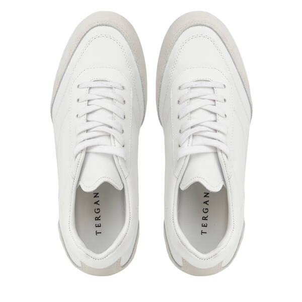 Beyaz Hakiki Deri Kadın Sneaker - K26I1AY68622-A26 - 5