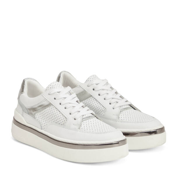 Beyaz Hakiki Deri Kadın Sneaker - K26I1AY68623-A26 - 2
