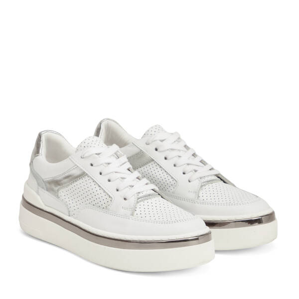 Beyaz Hakiki Deri Kadın Sneaker - K26I1AY68623-A26 - 2