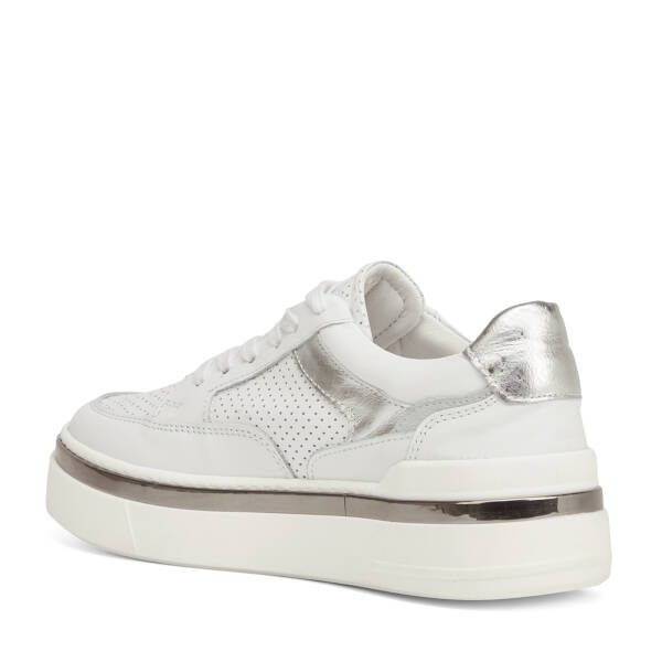Beyaz Hakiki Deri Kadın Sneaker - K26I1AY68623-A26 - 4