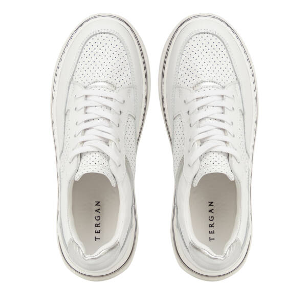 Beyaz Hakiki Deri Kadın Sneaker - K26I1AY68623-A26 - 5