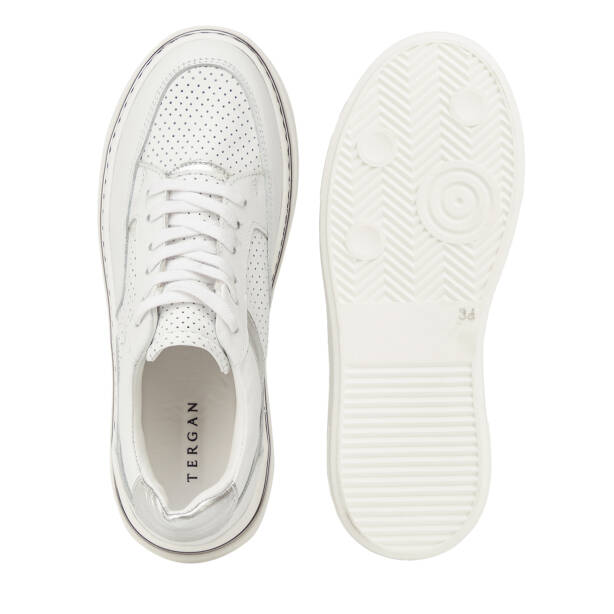 Beyaz Hakiki Deri Kadın Sneaker - K26I1AY68623-A26 - 6