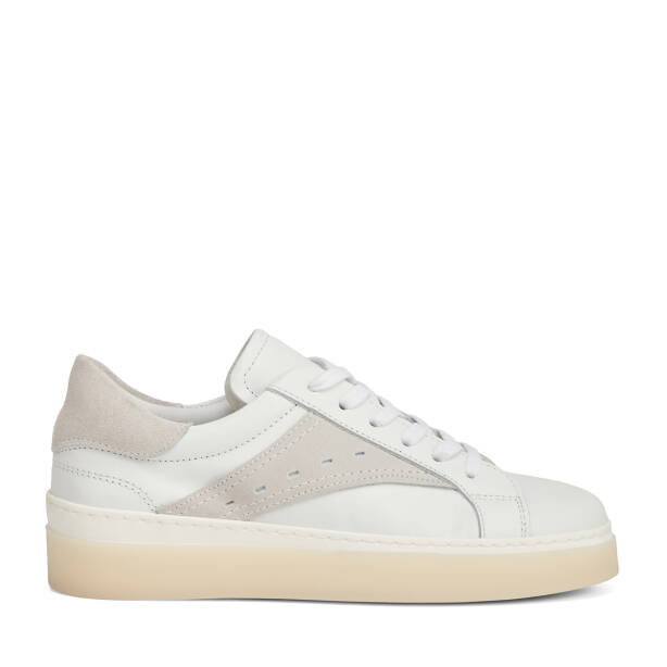 Beyaz Hakiki Deri Kadın Sneaker - K26I1AY68624-A26 - 1