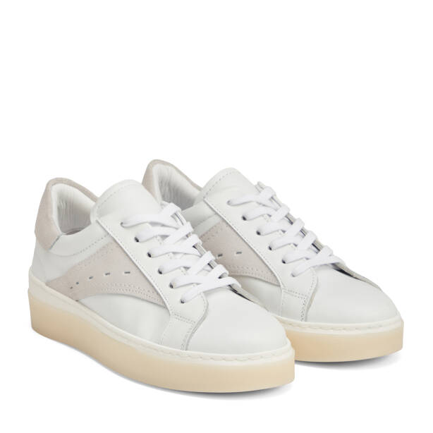 Beyaz Hakiki Deri Kadın Sneaker - K26I1AY68624-A26 - 2