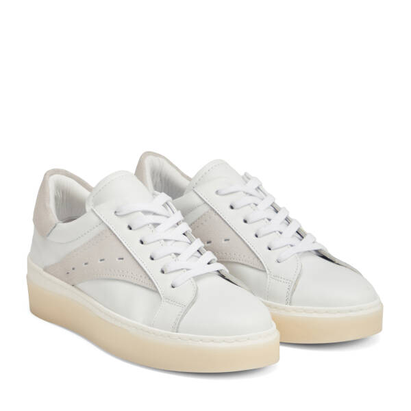 Beyaz Hakiki Deri Kadın Sneaker - K26I1AY68624-A26 - 2