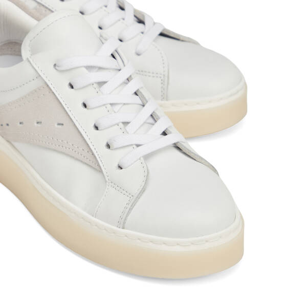 Beyaz Hakiki Deri Kadın Sneaker - K26I1AY68624-A26 - 3