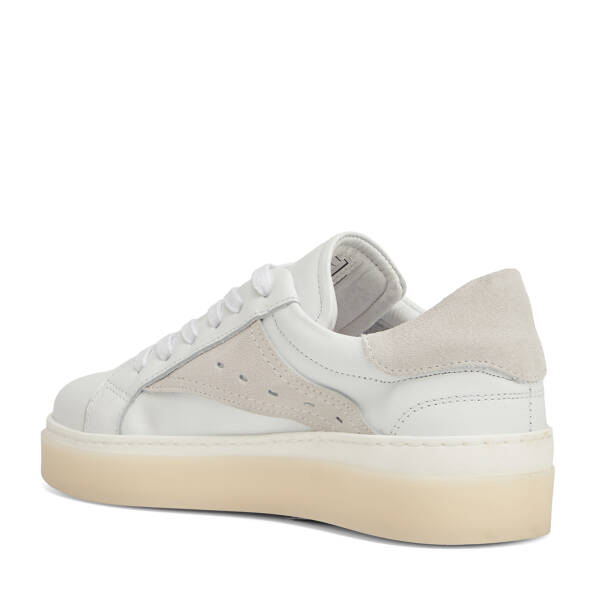 Beyaz Hakiki Deri Kadın Sneaker - K26I1AY68624-A26 - 4