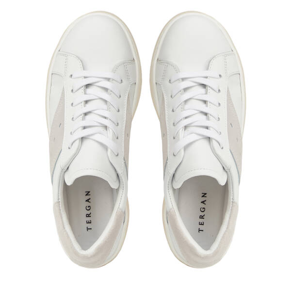 Beyaz Hakiki Deri Kadın Sneaker - K26I1AY68624-A26 - 5