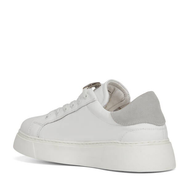 Beyaz Hakiki Deri Kadın Sneaker - K26I1AY68625-A26 - 4