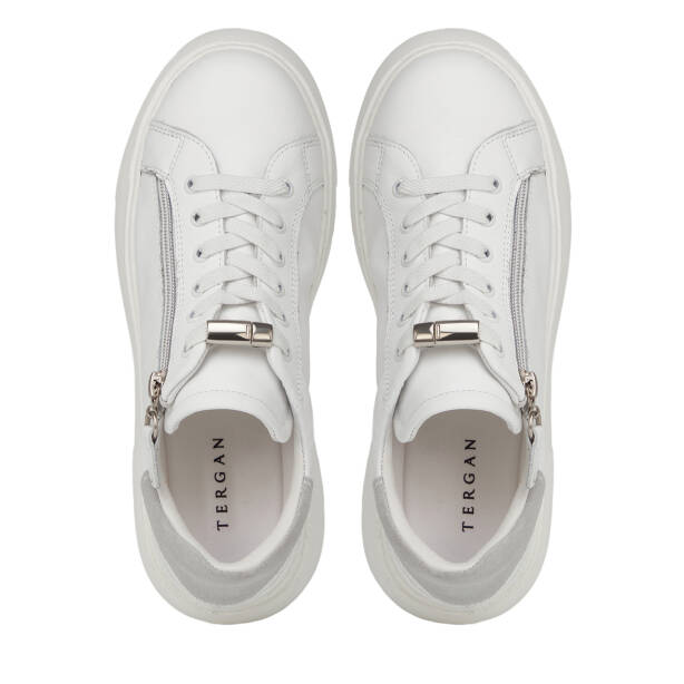 Beyaz Hakiki Deri Kadın Sneaker - K26I1AY68625-A26 - 5