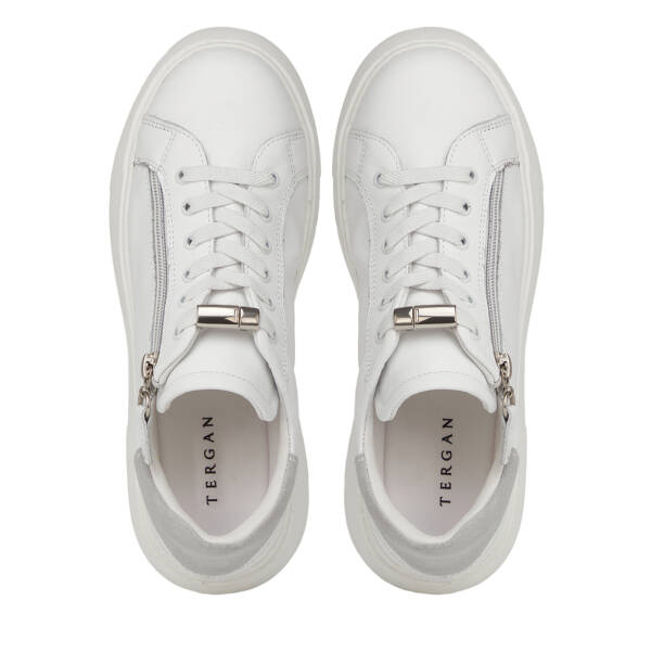 Beyaz Hakiki Deri Kadın Sneaker - K26I1AY68625-A26 - 5