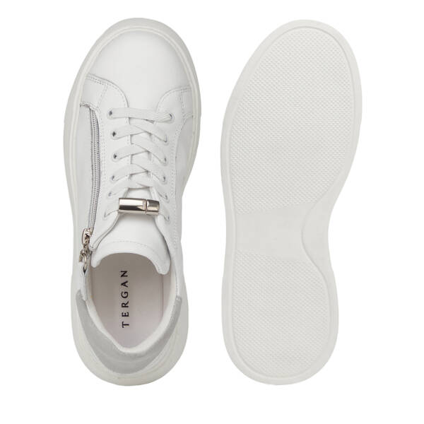 Beyaz Hakiki Deri Kadın Sneaker - K26I1AY68625-A26 - 6