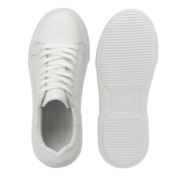 Beyaz Hakiki Deri Kadın Sneaker - K4MEAY068702-B69 - 6