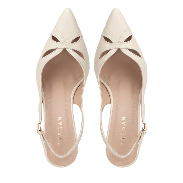 Beyaz Hakiki Deri Kadın Stiletto - K26Y1AY68386-N3O - 5