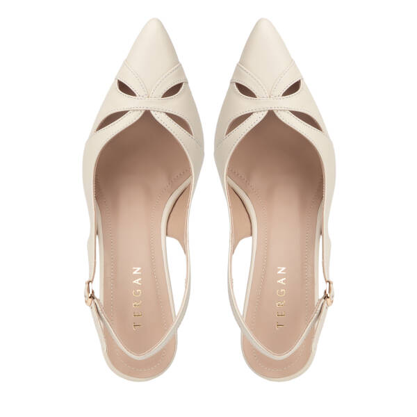 Beyaz Hakiki Deri Kadın Stiletto - K26Y1AY68386-N3O - 5