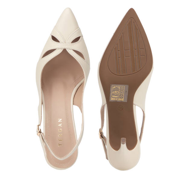 Beyaz Hakiki Deri Kadın Stiletto - K26Y1AY68386-N3O - 6
