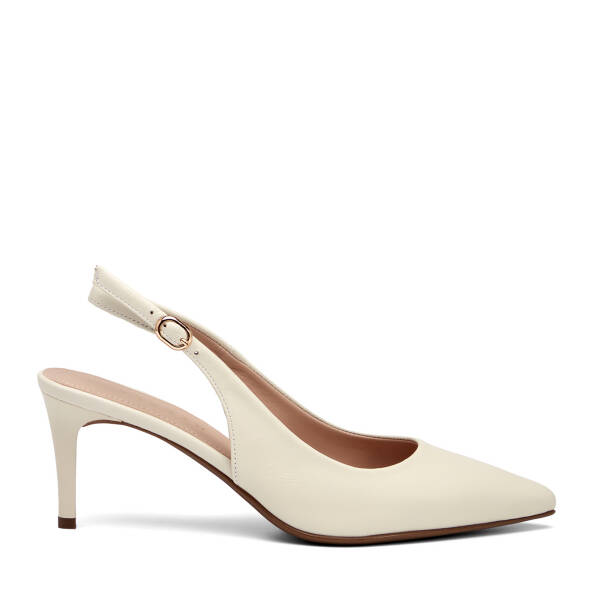 Beyaz Hakiki Deri Kadın Stiletto - K26Y1AY68388-N3O - 1