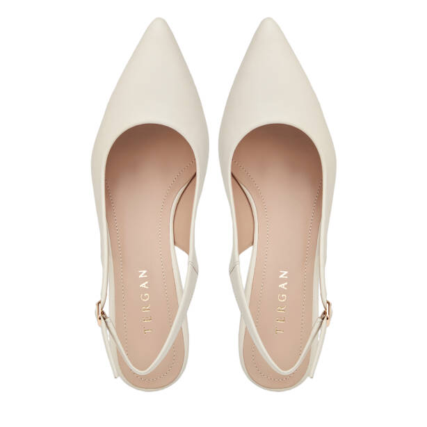 Beyaz Hakiki Deri Kadın Stiletto - K26Y1AY68388-N3O - 5