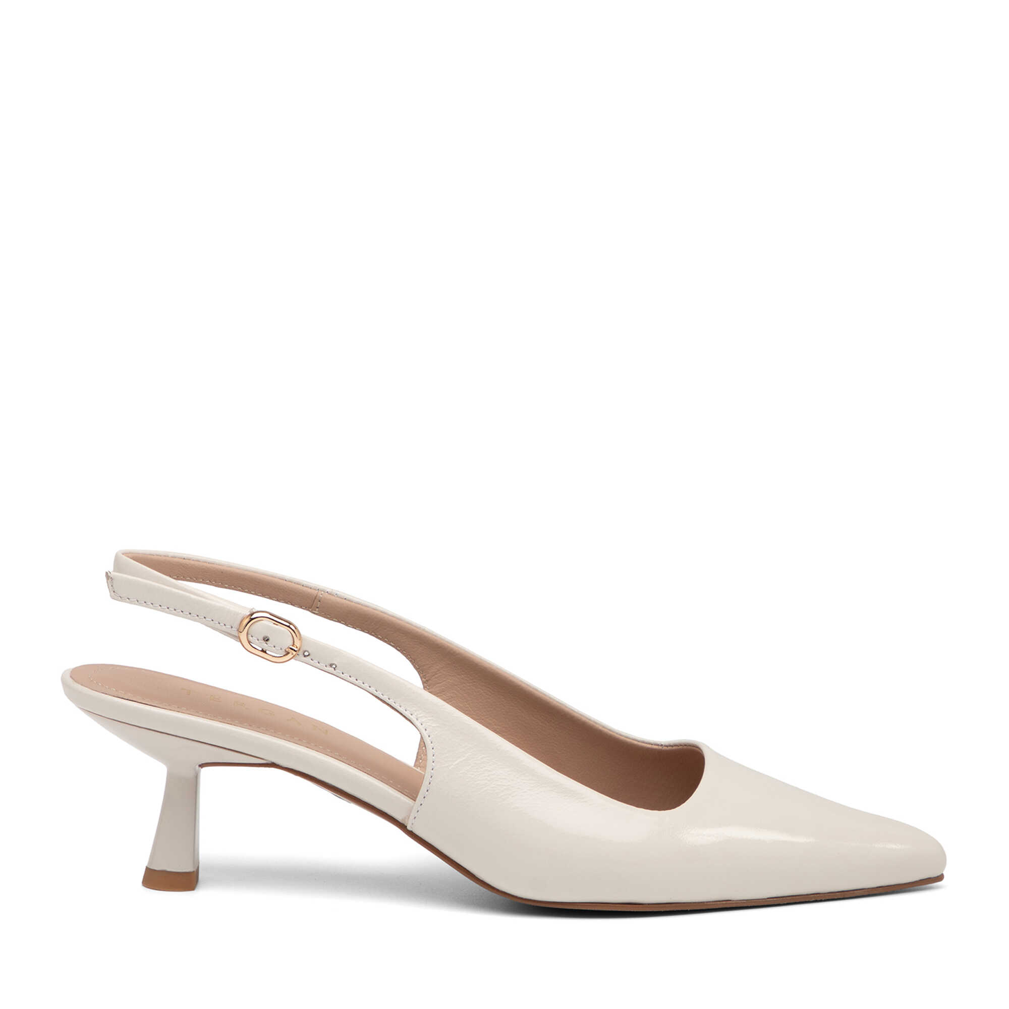 Beyaz Hakiki Rugan Deri Kadın Stiletto - K26Y1AY68391-U4S