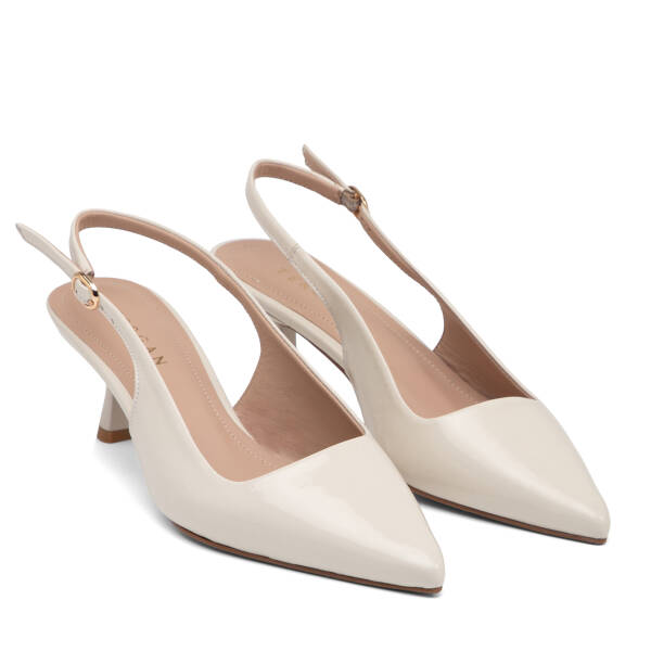 Beyaz Hakiki Rugan Deri Kadın Stiletto - K26Y1AY68391-U4S - 2