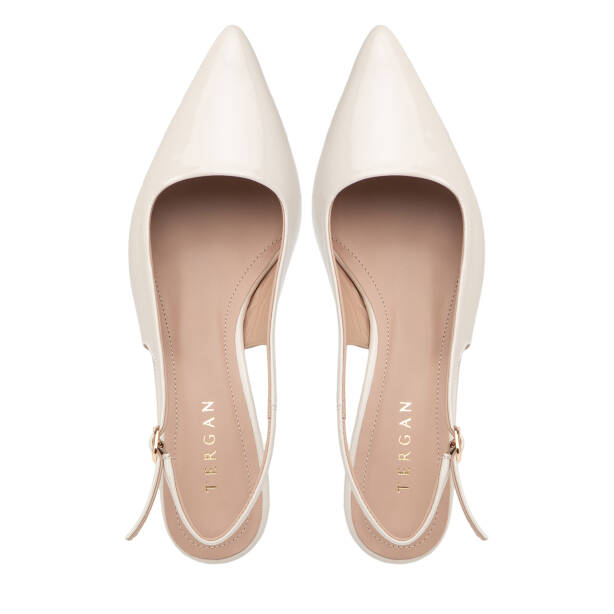 Beyaz Hakiki Rugan Deri Kadın Stiletto - K26Y1AY68391-U4S - 5