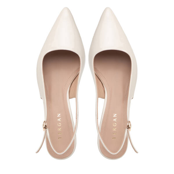 Beyaz Hakiki Rugan Deri Kadın Stiletto - K26Y1AY68391-U4S - 5