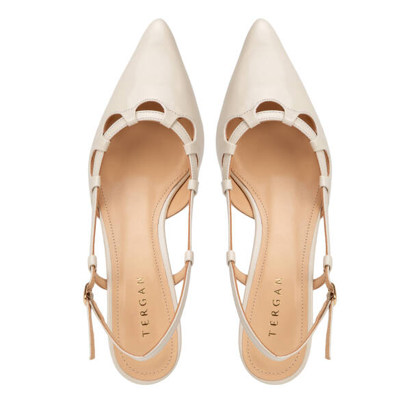 Beyaz Hakiki Rugan Deri Kadın Stiletto - K26Y1AY68394-U4S - 5