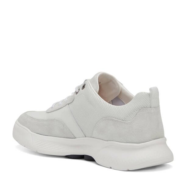 Beyaz Hakiki Süet Deri Erkek Sneaker - E26I1AY57585-W25 - 4