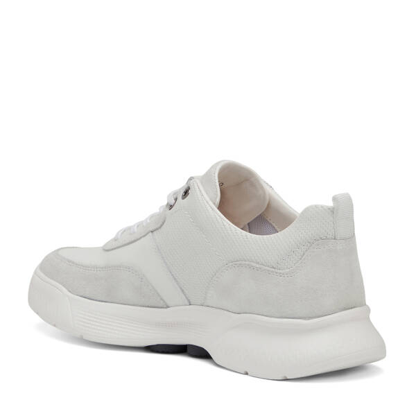 Beyaz Hakiki Süet Deri Erkek Sneaker - E26I1AY57585-W25 - 4