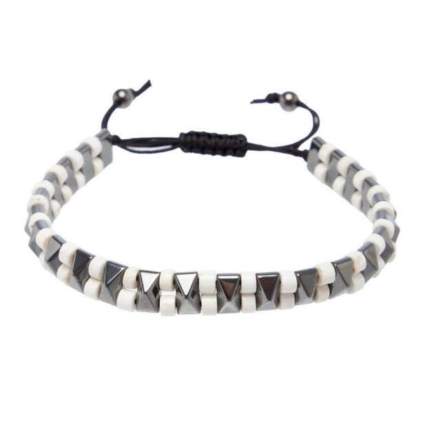 Beyaz Havlit Erkek Bileklik - E1BLK0410376-D93 - 1