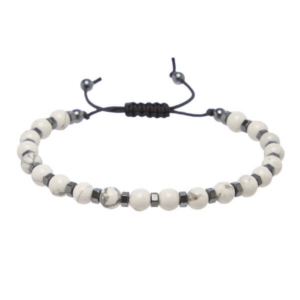 Beyaz Havlit Unisex Bileklik - U1BLK0430048-D93 - 1