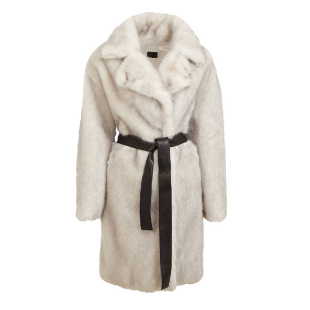 Beyaz Hakiki Deri Kadın Deri Mont - K24KKM320471-U5W - Tergan Four Season