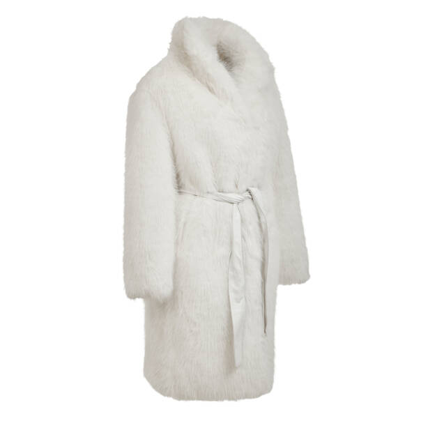 Beyaz Hakiki Deri Kadın Deri Mont - K24KKM320472-U5W - Tergan Four Season