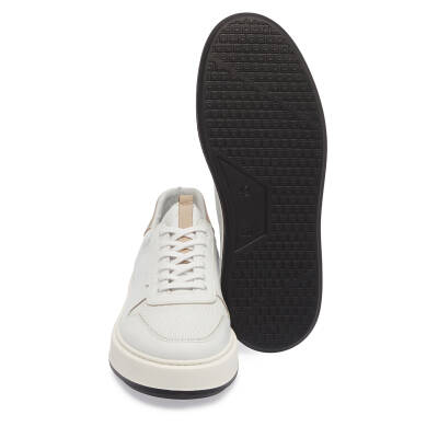  Beyaz Nubuk Deri Erkek Sneaker - E24I1AY56807-A26 - 4