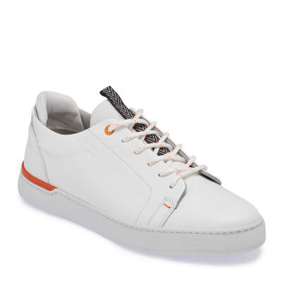 Beyaz Nubuk Deri Erkek Sneaker - E24I1AY56823-A26 