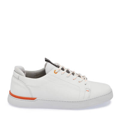  Beyaz Nubuk Deri Erkek Sneaker - E24I1AY56823-A26 - 3