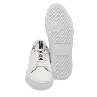  Beyaz Nubuk Deri Erkek Sneaker - E24I1AY56823-A26 - 4